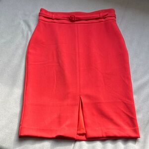 Ann Taylor Vibrant Coral Pencil Skirt NWT